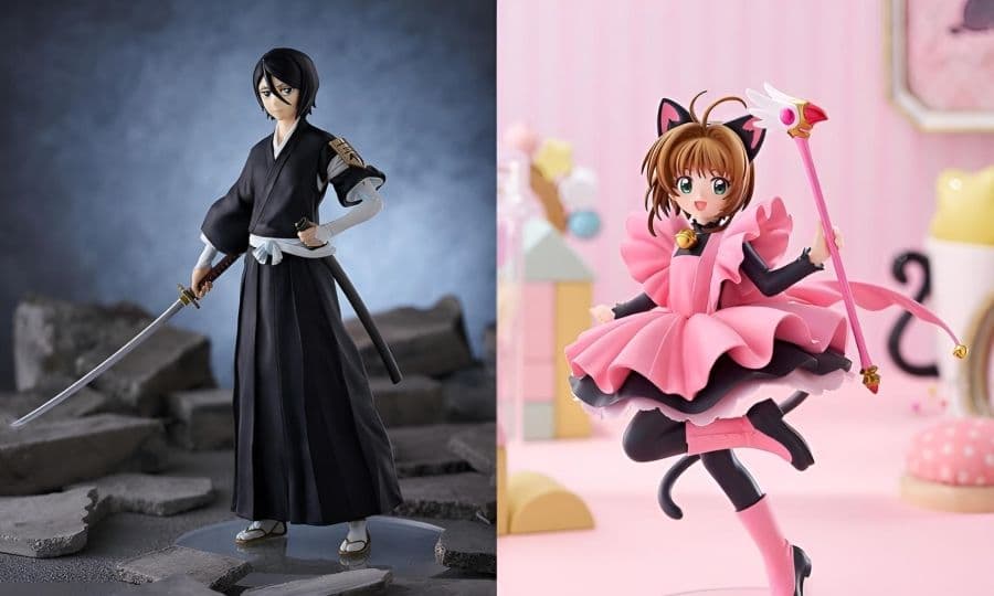 GSC POP UP PARADE BLEACH死神 朽木露琪亞、庫洛魔法使 木之本櫻 黑貓風戰鬥服 L size