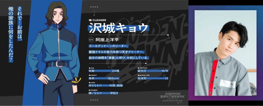 數碼寶貝 BEATBREAK 澤城京(CV. 阿座上洋平)