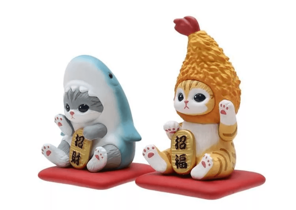 貓福珊迪 招財公仔 鯊魚+炸蝦