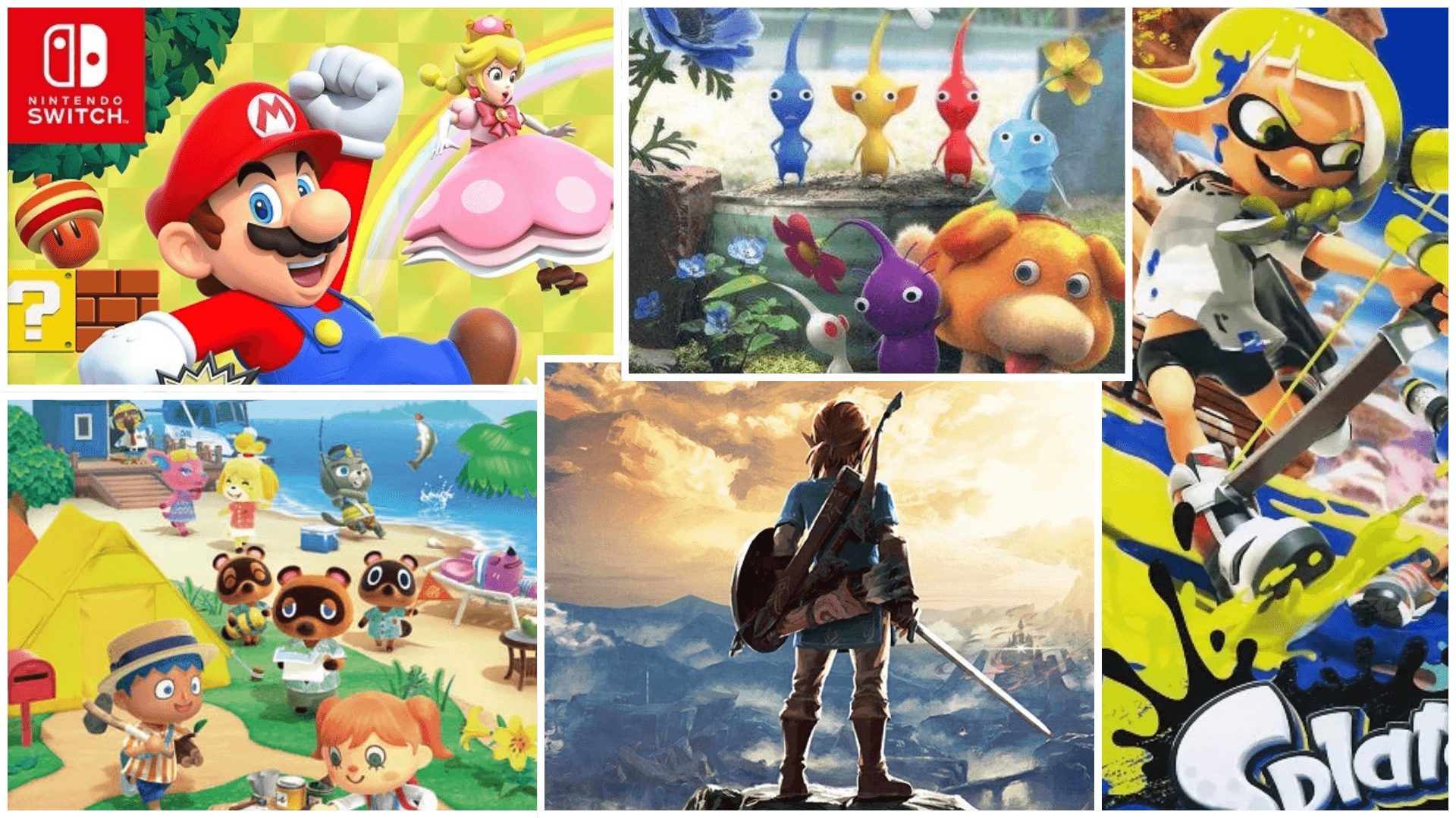 電玩雜談|任天堂五大招牌遊戲,瑪利歐、薩爾達、動森、斯普拉遁、皮克敏