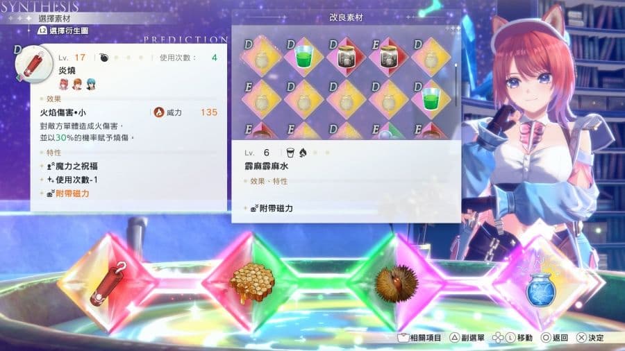 紅色的鍊金術士和白色的守護者 ~蕾斯萊莉婭娜的鍊金工房~:官網遊戲系統圖