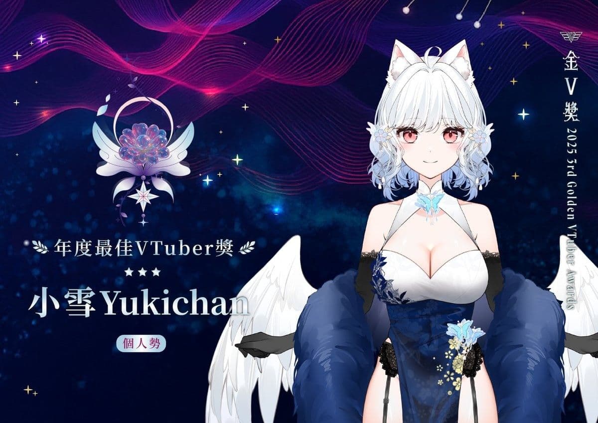 第三屆金 V 獎得獎名單出爐,小雪 Yukichan 奪年度 VTuber,Kizuna AI 壓軸登場掀起高潮!