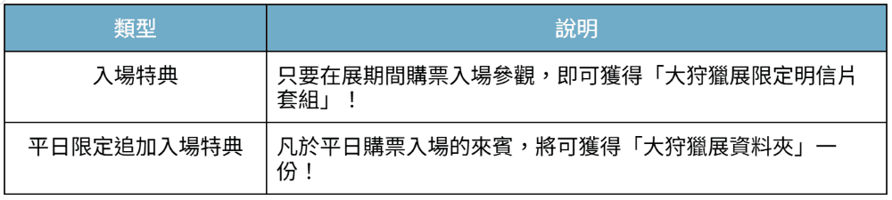 「魔物獵人 20 周年 - 大狩獵展」入場特典