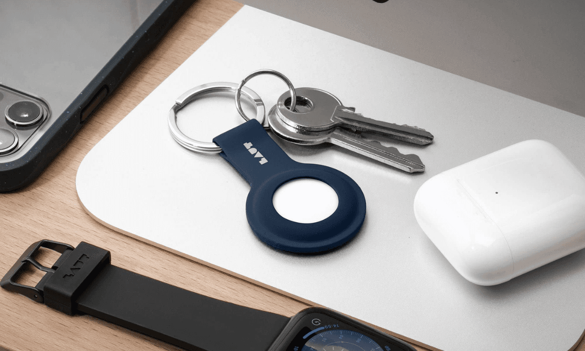 AirTag 鑰匙圈:LAUT AirTag HUEX 矽膠保護套鑰匙圈