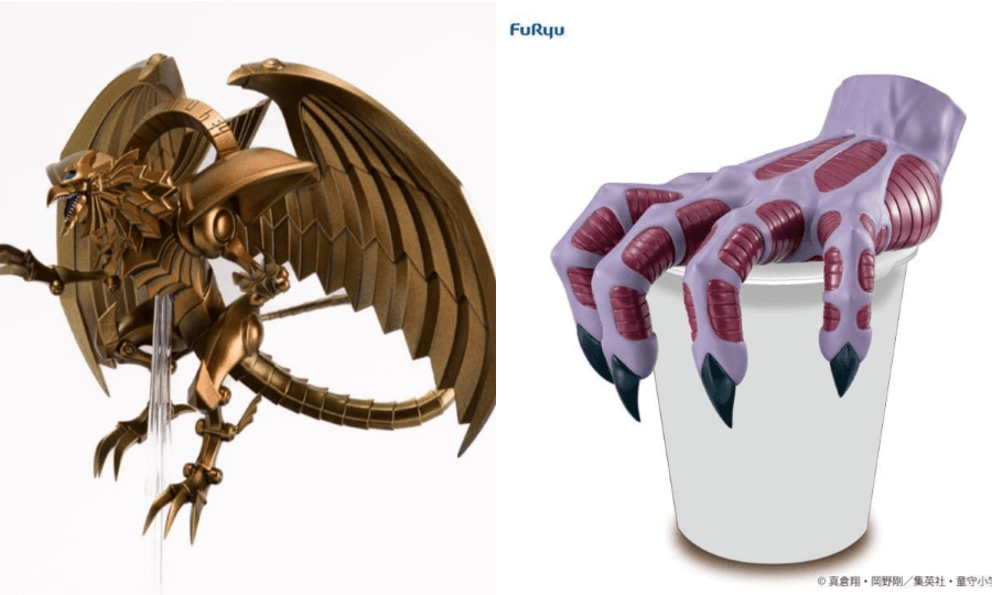 KONAMI景品 遊戲王Monsters LEGION 翼神龍、FuRyu景品 靈異教師神眉 鵺野鳴介 鬼手 泡麵蓋